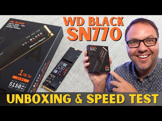 WD Black SN770 1TB NVME M.2 Unboxing & Speed Test 