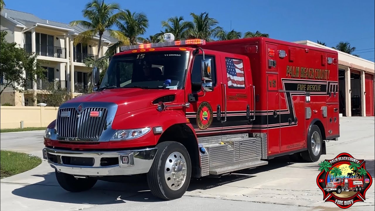 Palm Beach County Fire Rescue Rescue 15 Responding With Horn! YouTube