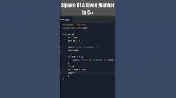 How To Count Square Of A Given Number In C++