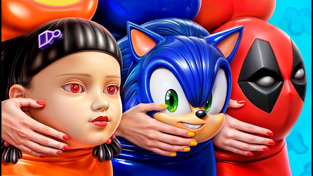 Boneka Squid Game RAKSASA vs Sonic vs Pahlawan Super! Tantangan Makeover Di Kehidupan Nyata!