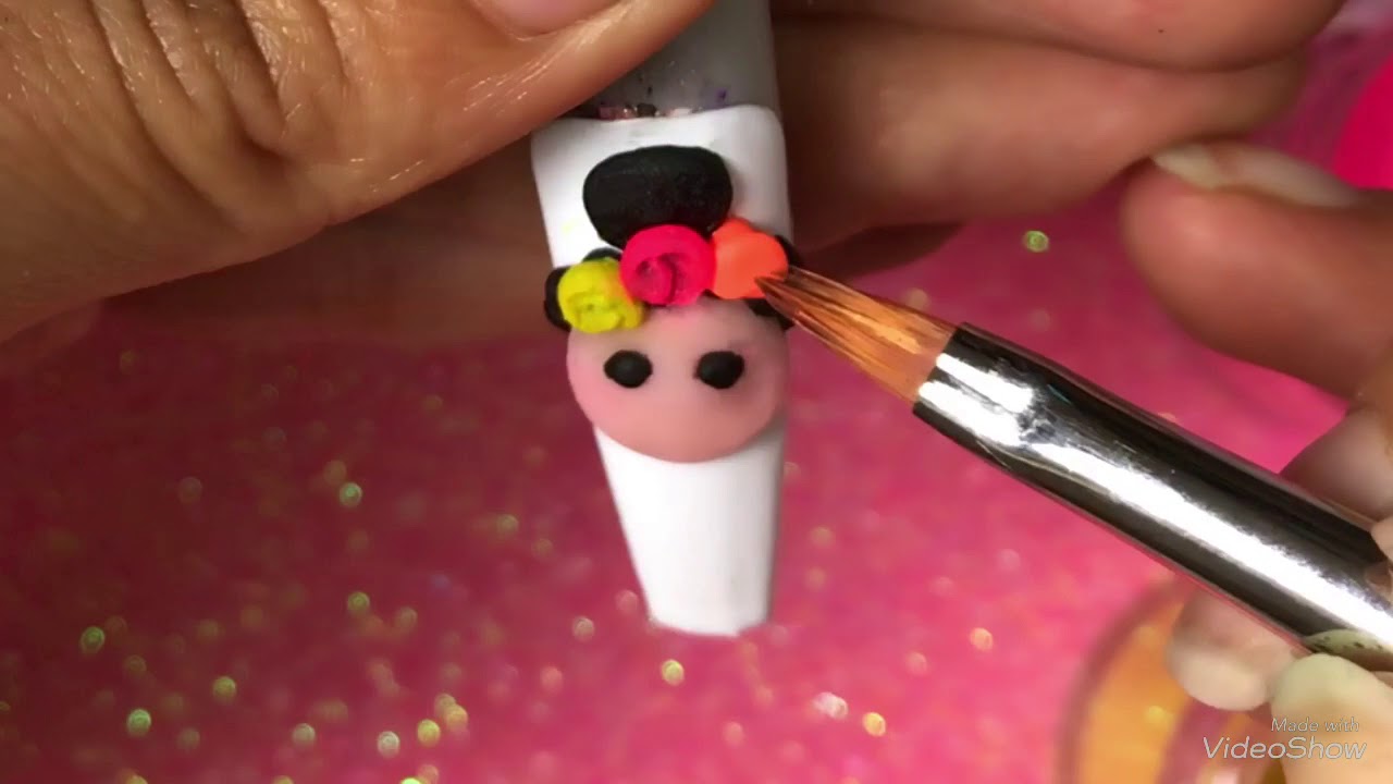 Frida Khalo en 3D•  como hacer 3d • tendencia en uñas 💅