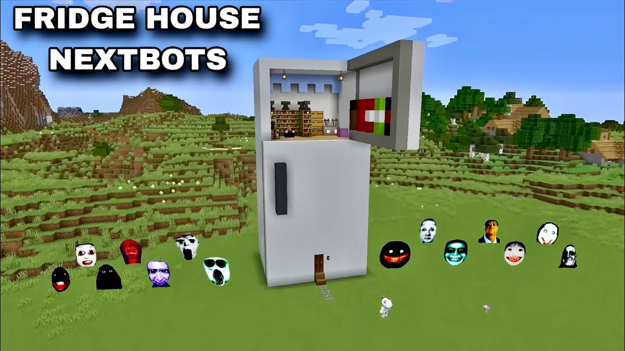 I FOUND FRIDGE HOUSE 🥶 WITH 100 NEXTBOTS in Minecraft - Gameplay - Coffin Meme