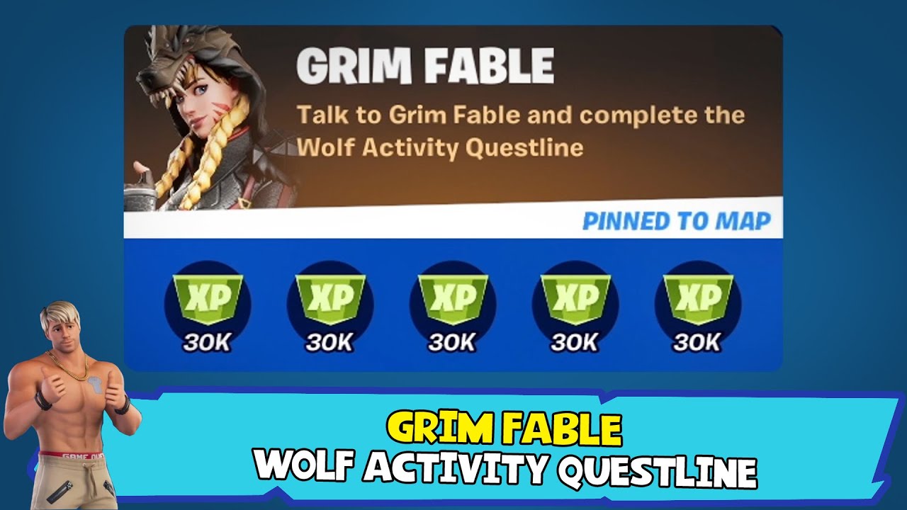 Grim Fable - Wolf Activity Questline - Fortnite Punchcard
