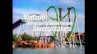 Universal Orlando Resort Verizon Sweepstakes Tiein Television Commercial 2004