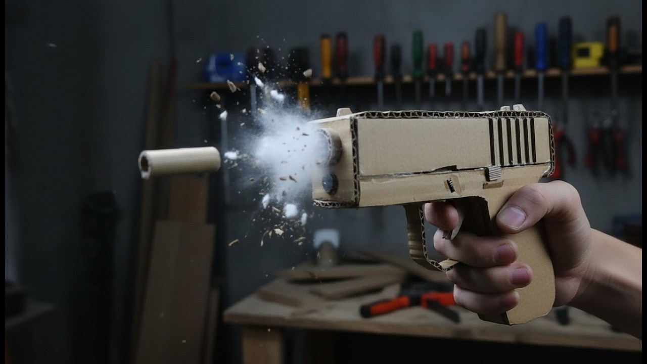 How to Make a REALISTIC Cardboard Glock That Actually Shoots