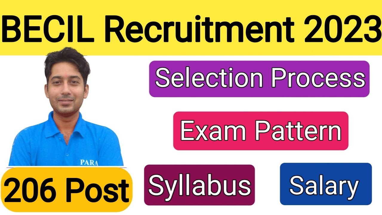 BECIL New Vacancy 2023 | BECIL Nursing Officer Syllabus | Exam Pattern | Salary