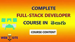 Information FULL STACK DEVELOPMENT COURSE IN TELUGU || WEB DEVELOPMENT FULL COURSE || WEB TUTORIAL SITE News