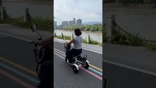 Heavy Duty 3-Wheel Electric Scooter | Cobblestone Test &amp; Folding Design 🛵 #electrictrike #wontool