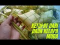 Cara membuat ketupat menggunakan daun kelapa muda|How to make ketupat using young coconut leaves