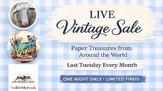 LIVE Craft Supply Sale 🧵 Vintage, Antique & Rare Finds w/@thepreppycraftygirl