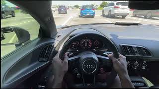 2017 Audi R8 V10 Plus POV Test Drive (Driving Impressions, Acceleration)