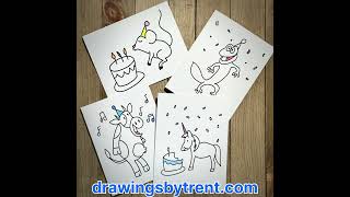 New 2024 Birthday Cards featuring Drawings from the one and only Trent! #autism #artist