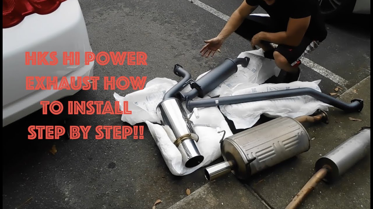 2003 Acura RSX HKS exhaust installation tutorial (How to, step by step
