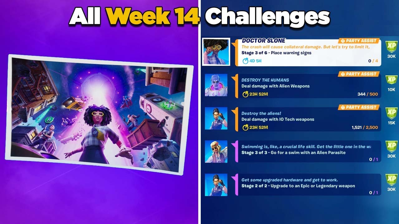 Fortnite All Week 14 Challenges Guide Epic and Legendary Quests
