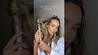 Don’t under estimate the round brush attachment on your dyson airwrap #dysonairwrapcurls #dysonhair