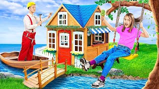 Papa VS BeauPère ! On A Construit Une Tiny House Sur Le Lac A La Maison
