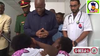 Magufuli Awatembelea Mapacha Walioungana Muhimbili, Hali Zao Si Nzuri