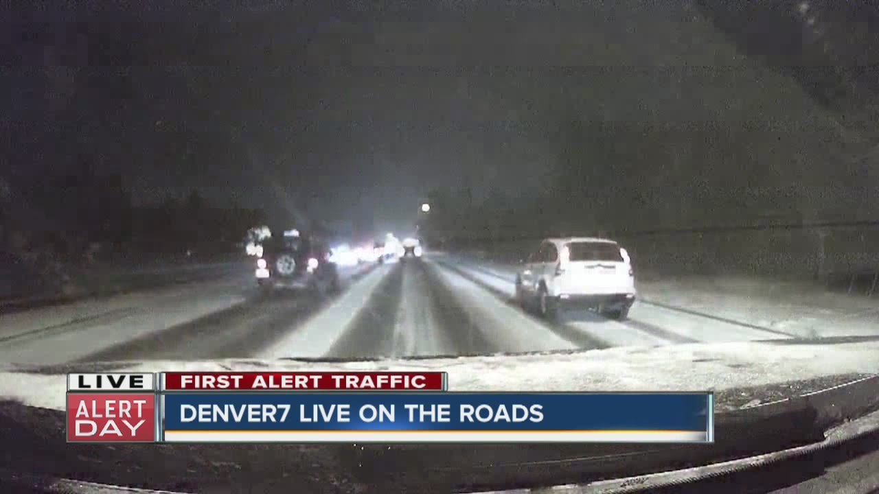 Slick roads make for tough commute as snowstorm moves in - YouTube