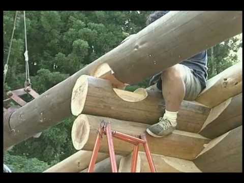 Log Building Notches Practice Scribe, Round Log Cabin Joints