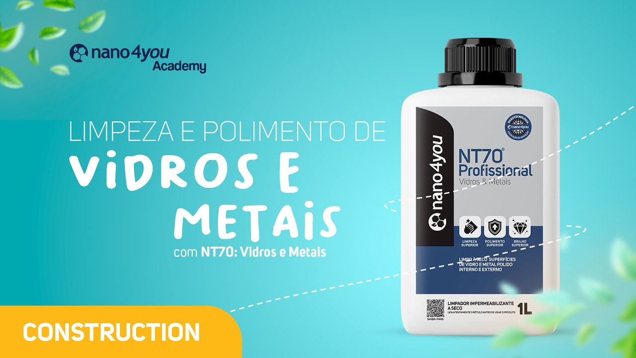 NT70 Profissional Limpador a Seco para Vidros e Metais - Nano4You
