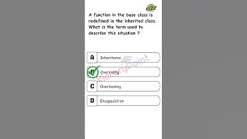 OOPs MCQ Practice Question #shorts #shortvideo #ytshorts
