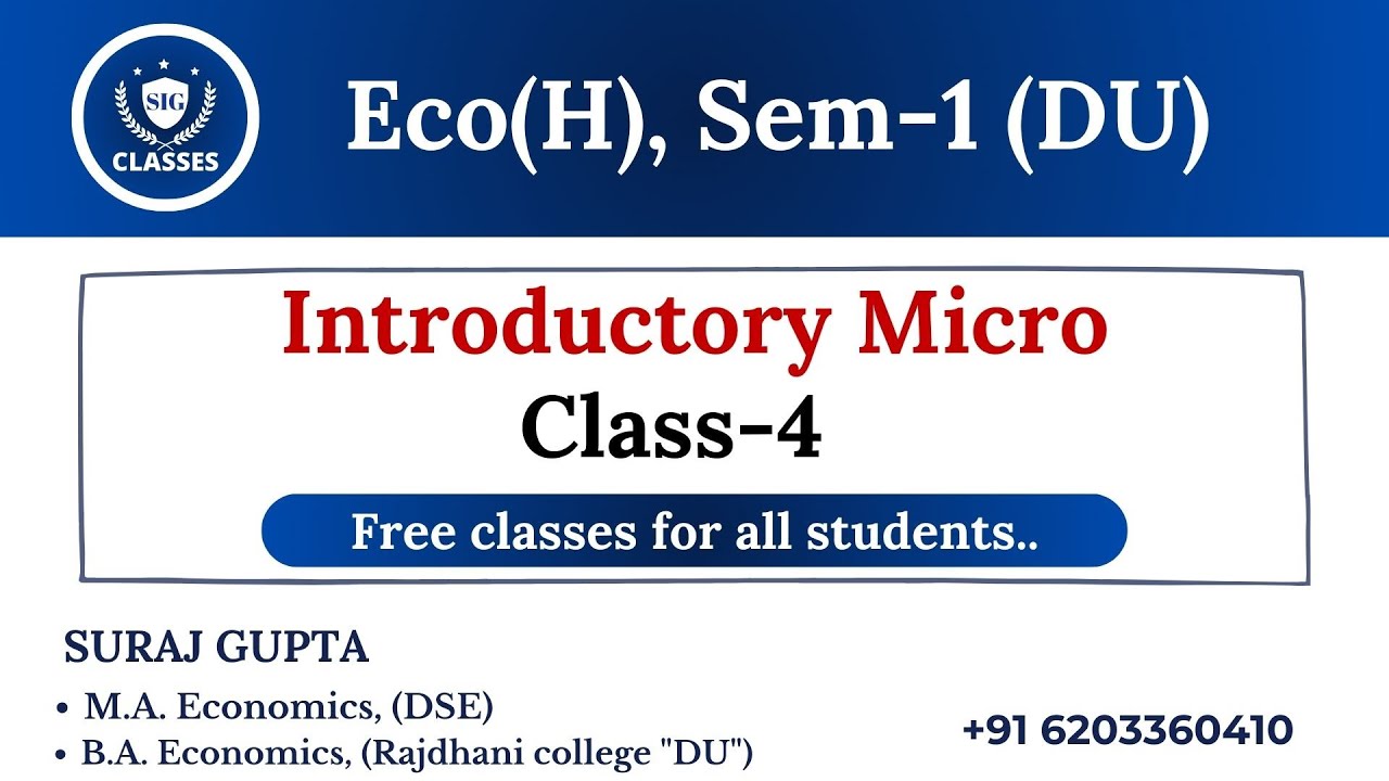 Class 4 | Introductory Microeconomics | Ch-6 (Mankiw) | Unit-2 | Price ceiling & Price floor