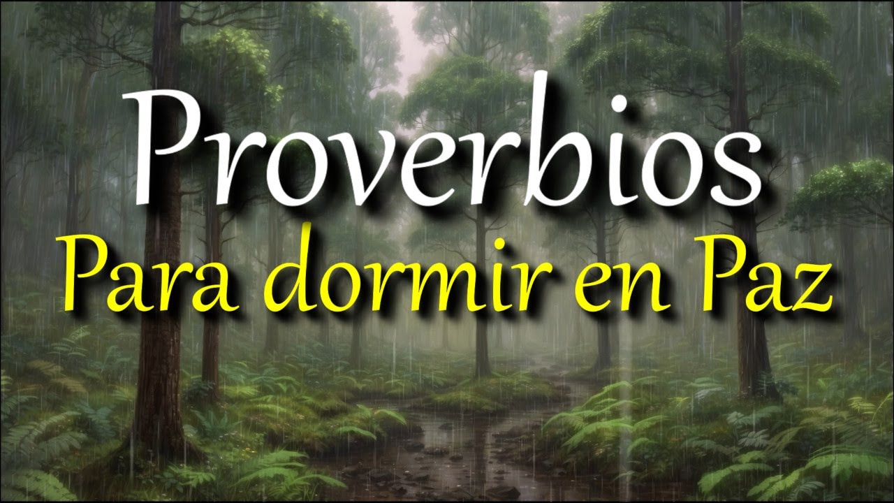 Proverbios para dormir | Biblia hablada | lluvia relajante | Proverbs to Sleep Spanish  audio Bible