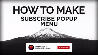 Details SUBSCRIBE POP-UP Animation Menu For YouTube Videos! News