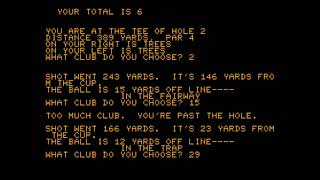 Golf - (1978) - Commodore PET - gameplay