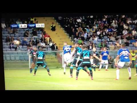 Sampdoria - Napoli (3 - 0) Tacco di Fabio Quagliarella