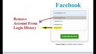 How to remove or delete login Accounts History on Facebook.