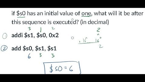 if $s0 has an initial value of one, what will it be af...  |CPE 142. Advanced Computer Organization.