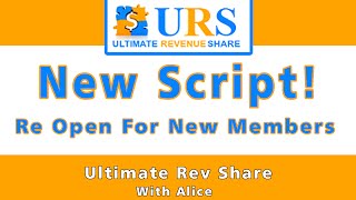 URS | Ultimate Revenue Share - NEW SCRIPT - Registrations Now Open For New Members