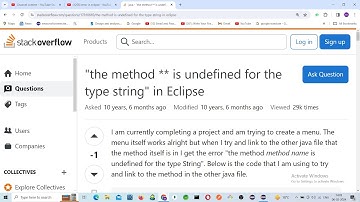 How To Solve Problem The method stripLeading() is undefined for the type String. in #java #eclipse