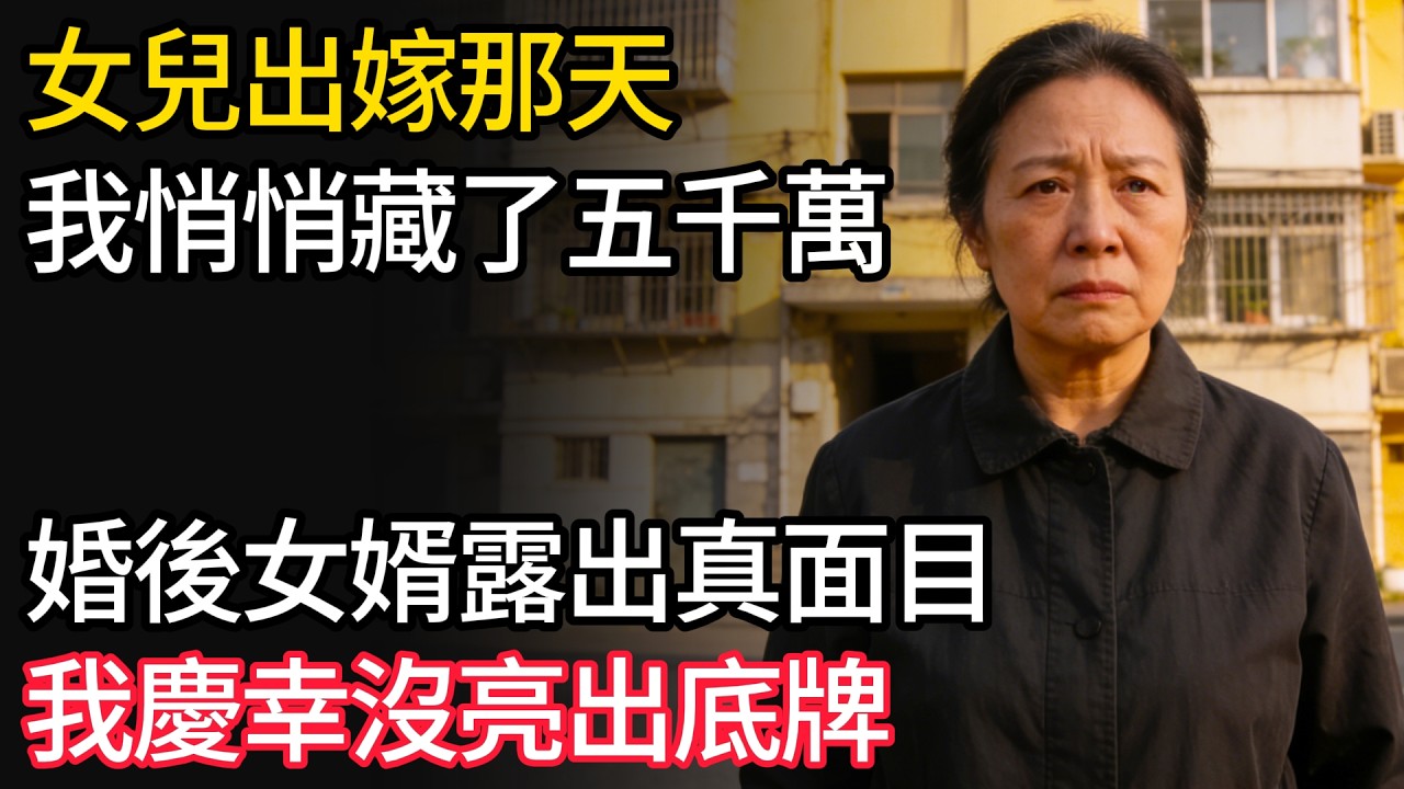 女兒出嫁那天，我悄悄藏了五千萬，婚後女婿露出真面目，我慶幸沒亮出底牌