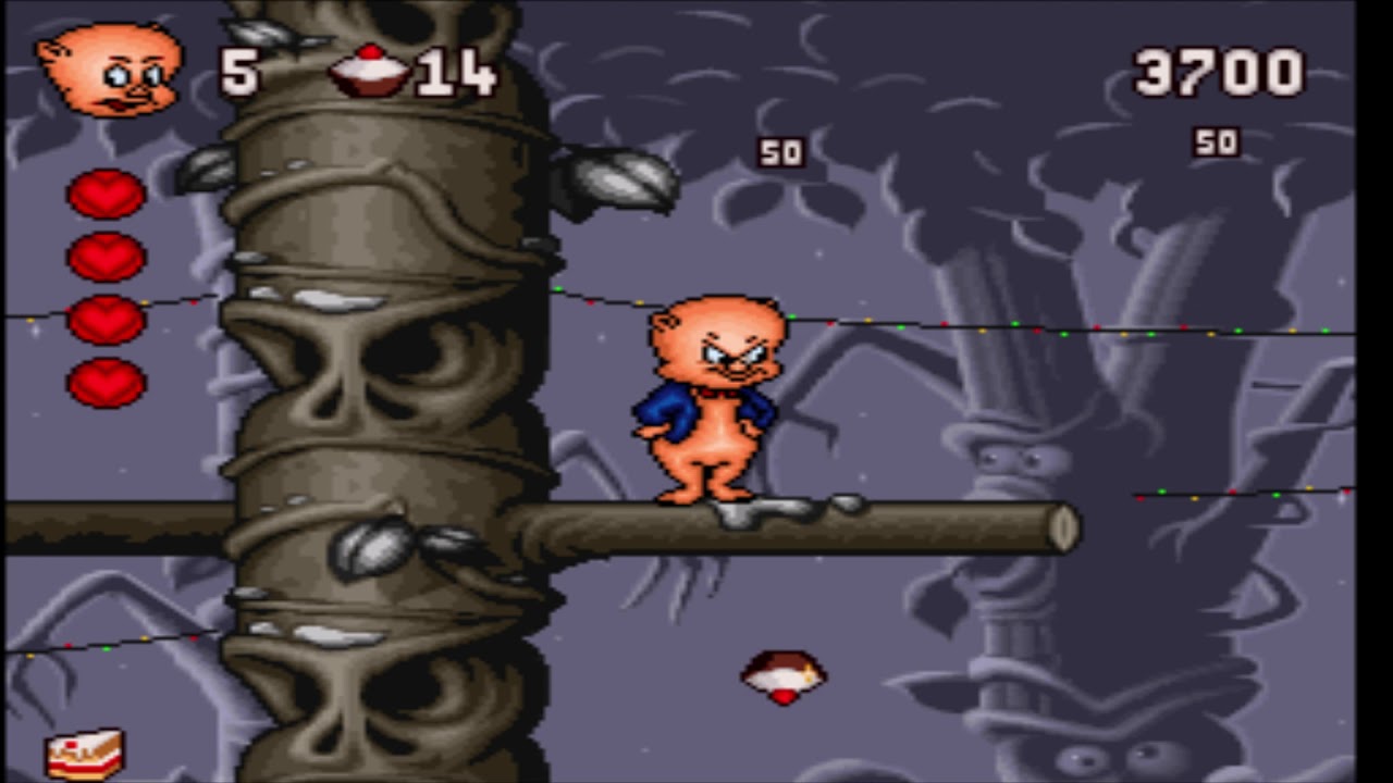 Porky Pig´s Haunted Holiday SNES 1994 Gameplay YouTube