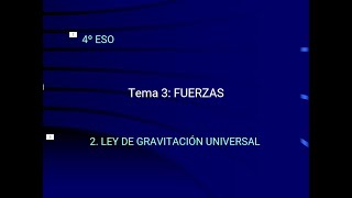 Thumbnail image for 4º ESO FQ T03 Fuerzas 02 Ley de gravitación universal