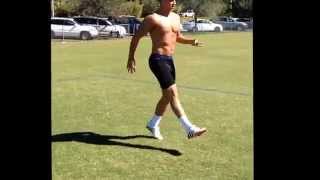 Active/dynamic warmup - straight leg bounds with hamstring claw - speed