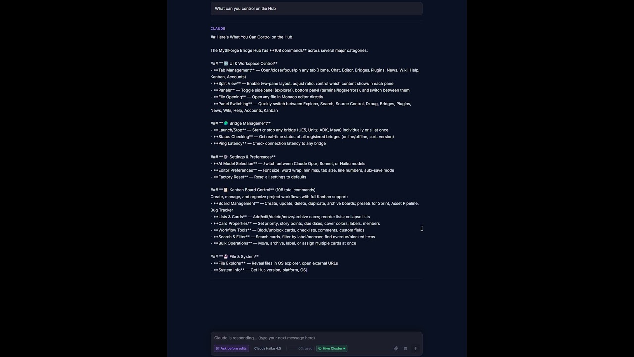 MythForge-Bridge-Hub | AI Commands | Update v1.3 | 2026