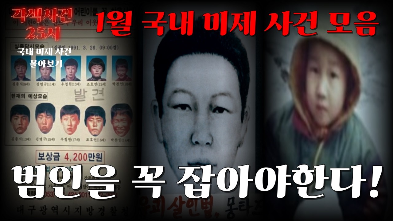 [국내 미제사건 몰아보기]-개구리 소년·이형호군·태완이 사건 | 한국 3대 아동 강력사건 몰아보기