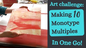 Art Challenge: Make 10 Pieces of Monotype Abstract Art on Paper in One Go!