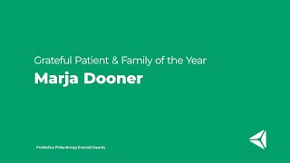 ProMedica 2025 Grateful Patient and Family of the Year Award – Marja Dooner