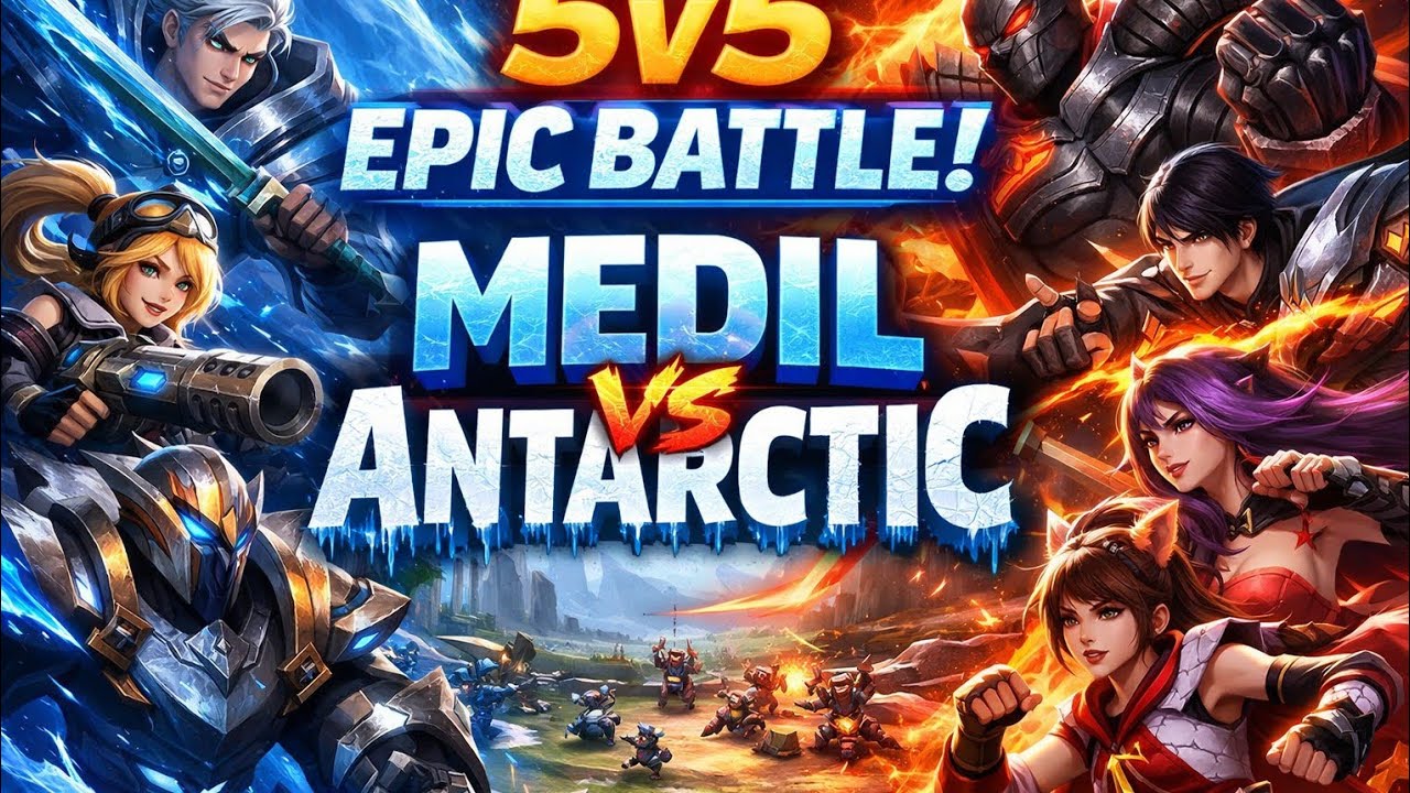 No Mercy 5v5 Battle 💀 Full Team Domination | MEDIL ANTARCTIC