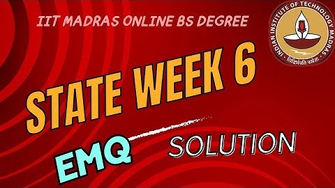 Statistics Week - 6 (EMQ) Graded Assignment Solution #gradedassignment #emq #stats #iitmbs