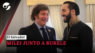 MILEI junto a NAYIB BUKELE EN EL SALVADOR: ASISTIÓ A LA ASUNCIÓN del segundo mandato de Bukele