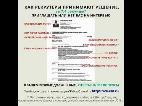Как видят резюме на hh работодатели - YouTube