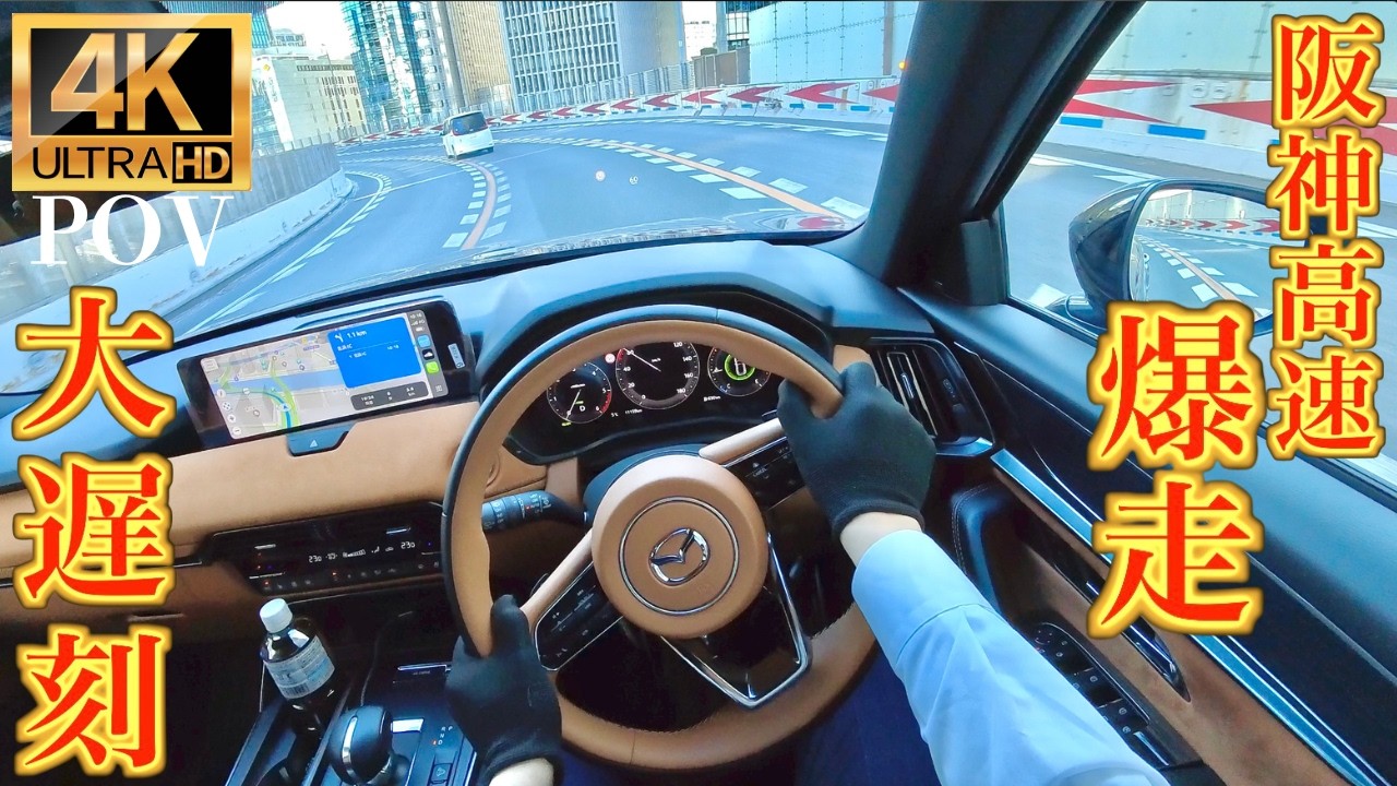 親友の結婚式に遅刻しそうになったので阪神高速を爆走した動画