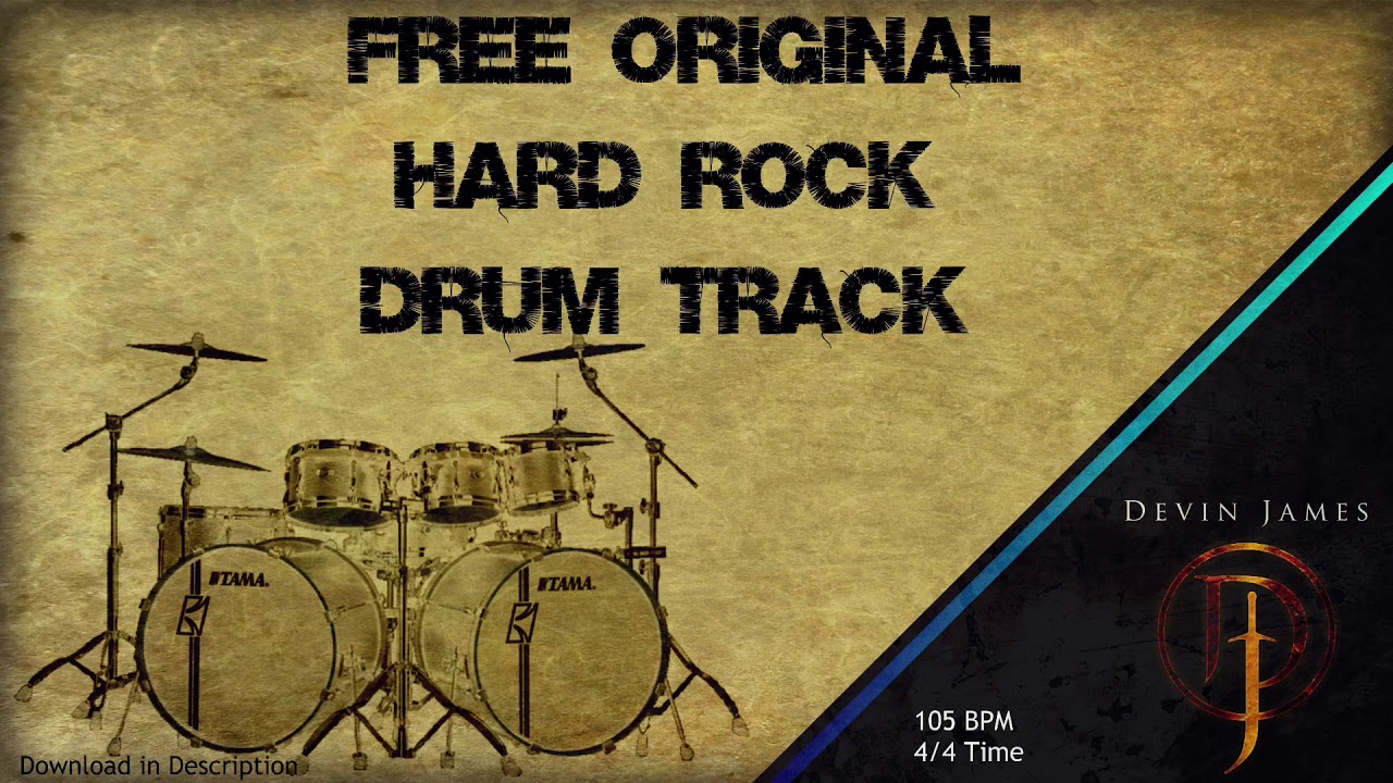 Free Original Hard Rock Drum Track - 105 BPM (FREE DOWNLOAD) - YouTube