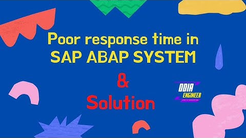 Poor Response Time in SAP ABAP System | SAPBASIS | Memeory tuning | @odia_engineer