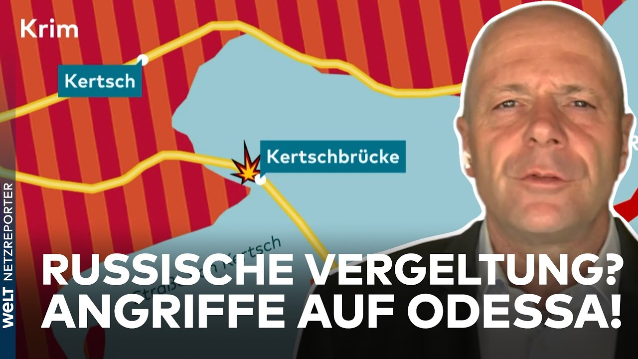 PUTINS KRIEG: Russland kündigt Vergeltung für Krim-Brücken-Attacke an - Angriff auf Odessa